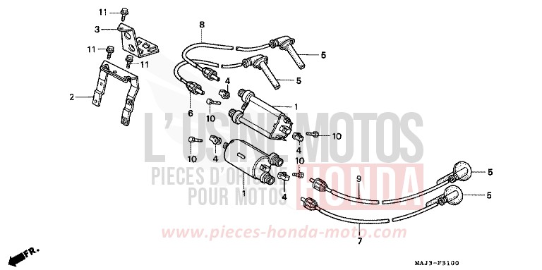 BOBINE D'ALLUMAGE de Pan-European ABS PEARL ATLANTIS BLUE (B142D) 1995